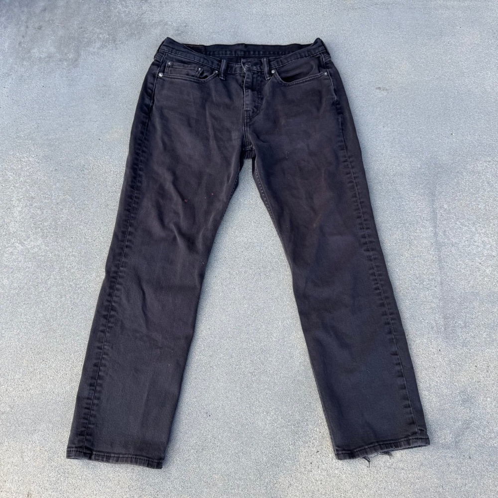Levi's 514 Straight Fit Men Black Denim Jeans 32x30 Faded